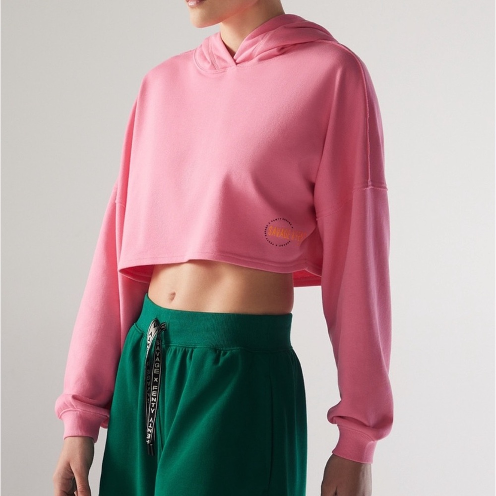 Savage X cropped pink sweatshirt